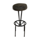 Metal and leather stool