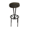 Metal and leather stool