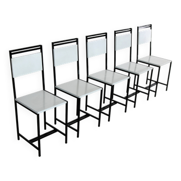 5 chaises de salle à manger, années 1960