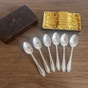Small silver-plated metal spoons