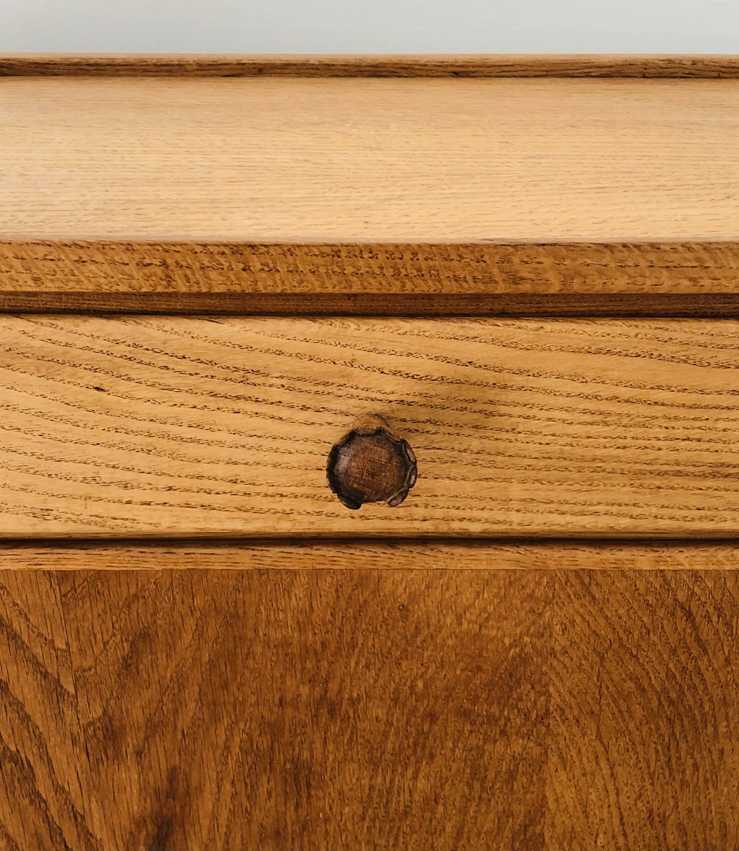 Oak bedside tables (x2); Italy 60s