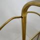Mid-century modern folding bar cart in brass and ribbed acrylic glass, 1970s