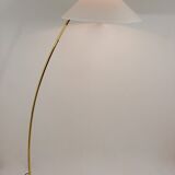 Brass floor lamp Sumatra Mid-Century Rupert Nikoll, Vienna, Austria, 1950s