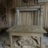 Old outdated oak coffee table