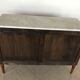 Commode de style Louis XVI en acajou , plateau en marbre blanc