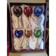 Series of 6 colorful Lorraine crystal roemers
