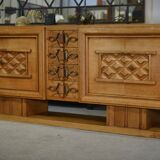 Oak buffet by Charles Dudouyt 1940s