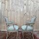 Paire de fauteuils cabriolets – Style Louis XV – Hêtre aérogommé – Tissu fl