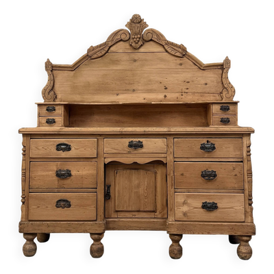 Buffet victorien anglais 2 corps, rénové