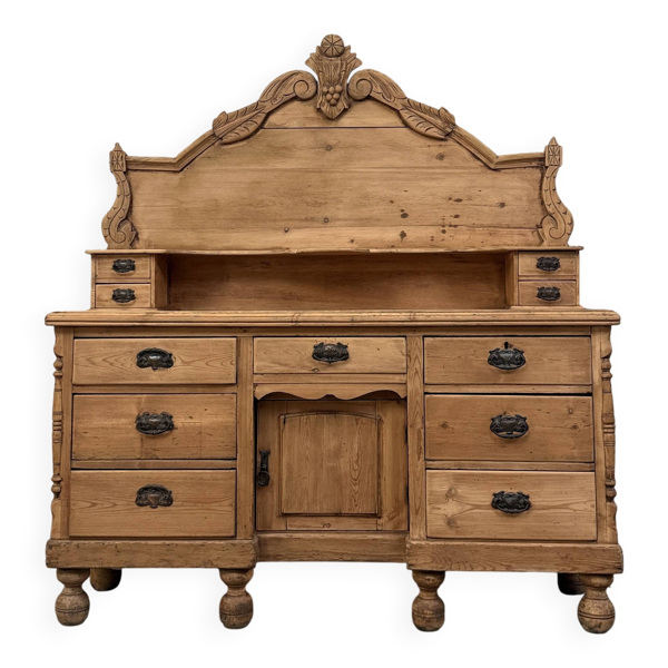 Buffet victorien anglais 2 corps, rénové