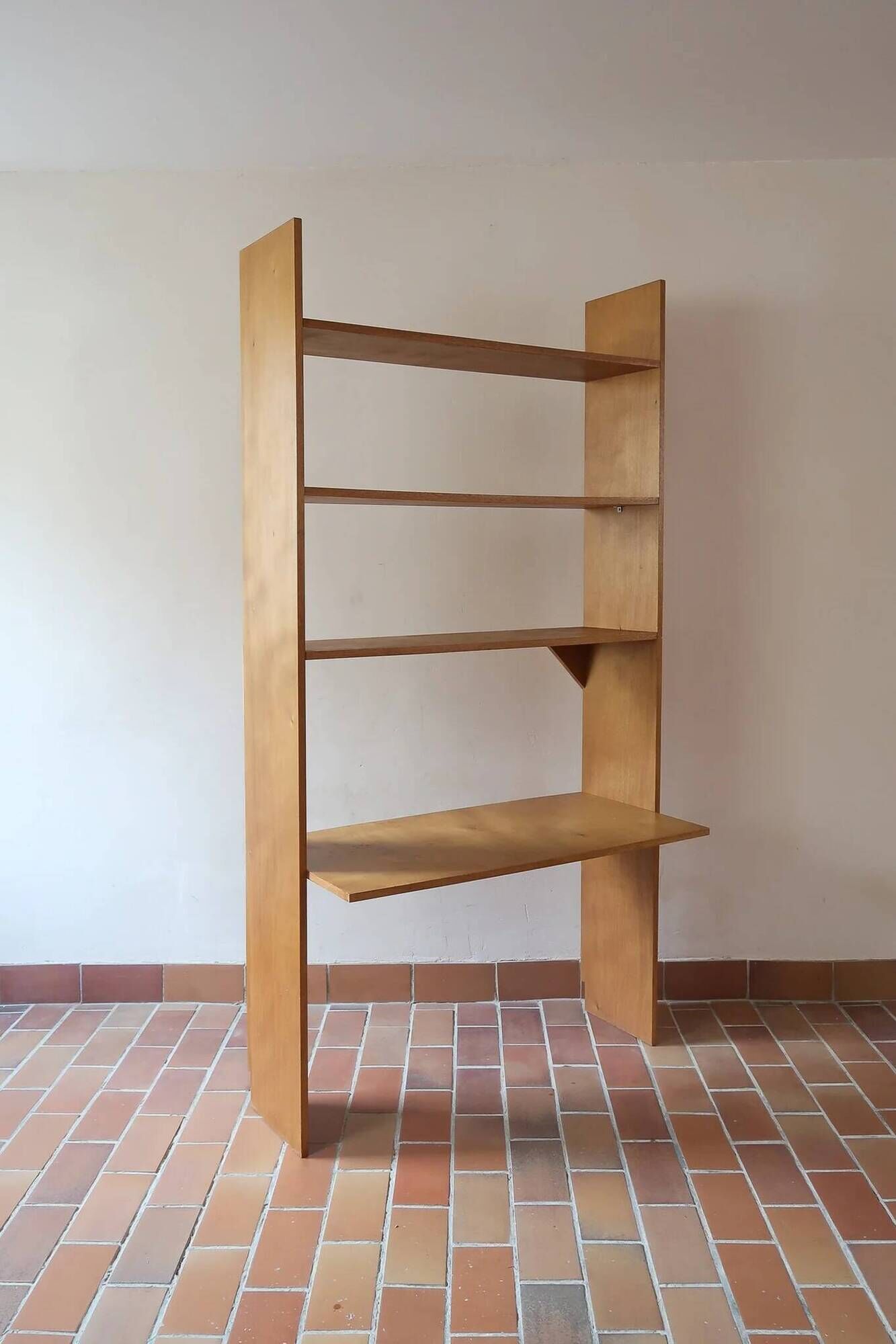 Birch plywood bookshelf, desk top.