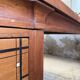 Double-sided walnut counter desk 1900