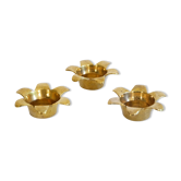 Set of vintage brass candle holders 1970