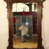 Large Mirror From The End Of The 19th Japanese Style, Attributed To Viardot