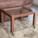 Coffee table on casters