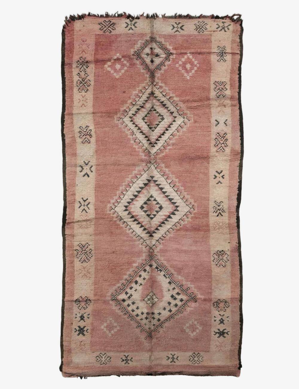 Tapis Marocain Rose Vintage - 390 x 166 cm