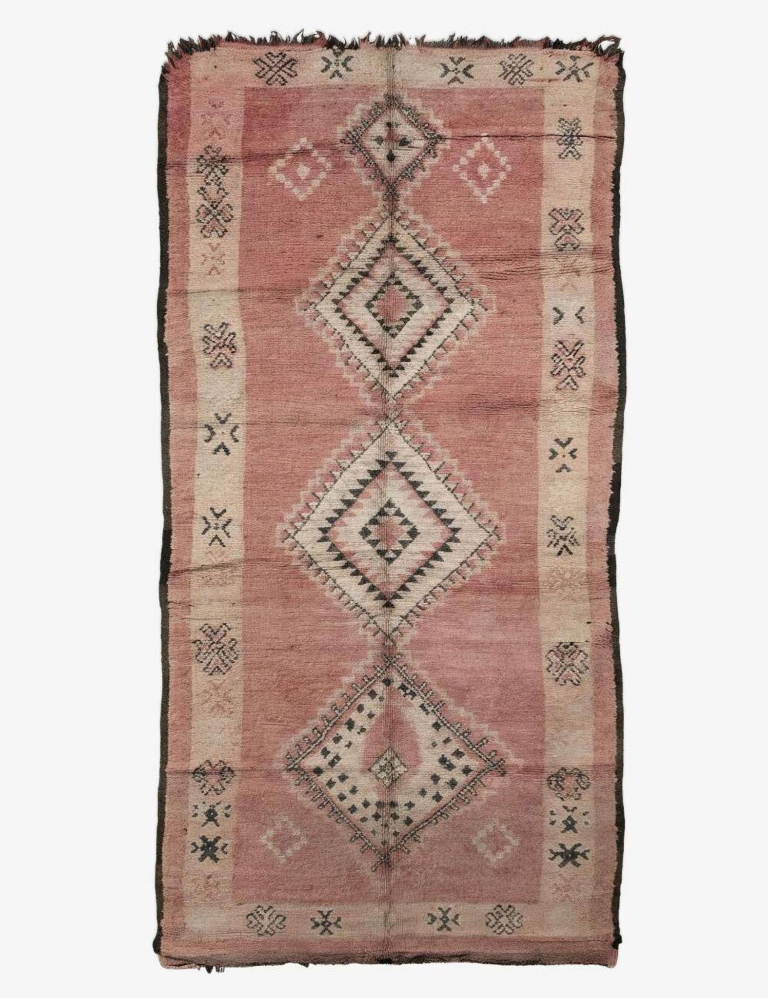 Tapis Marocain Rose Vintage - 390 x 166 cm