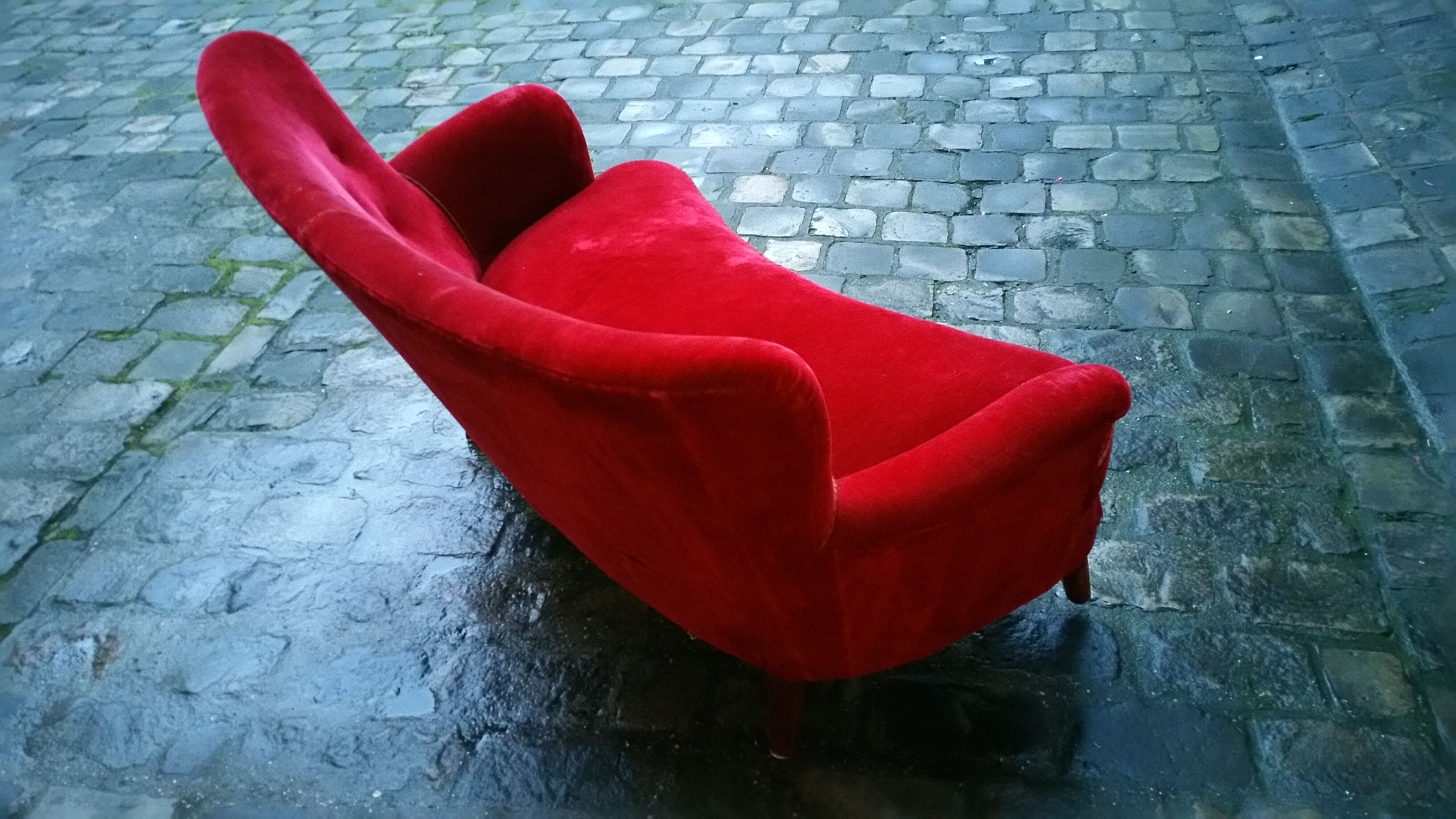 Vintage sofa Swedish year 40/50 wing arc curved Carl Malmsten