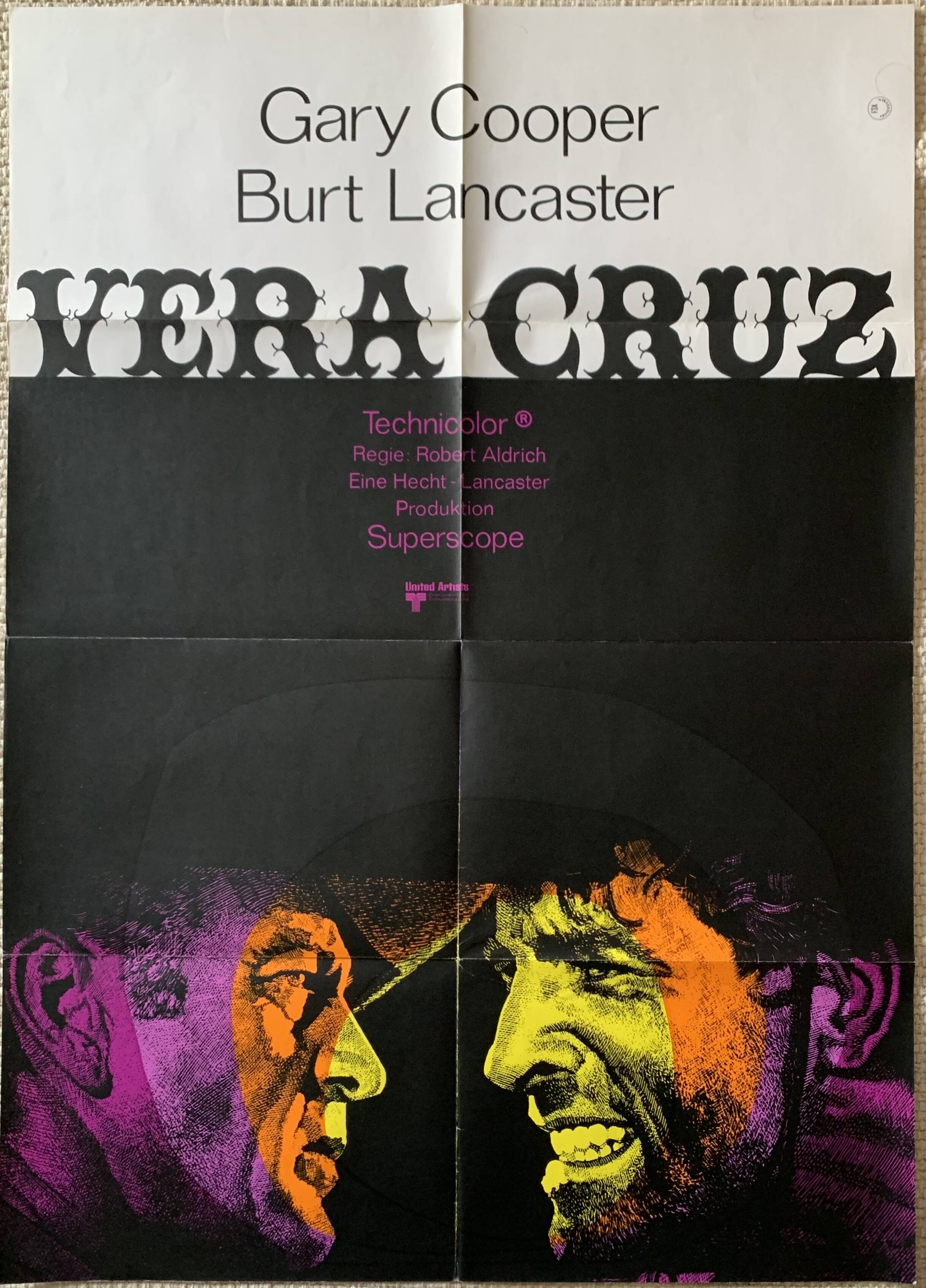 Vera Cruz - original German poster - 1970s