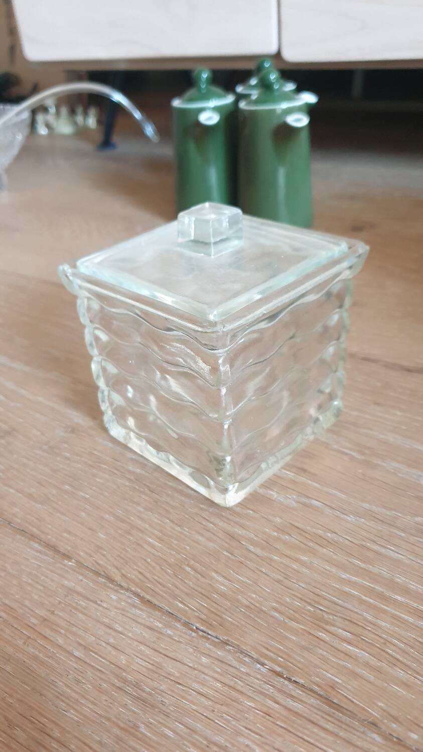 Glass candy dish or sugar bowl