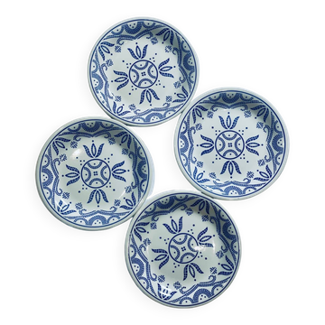 4 assiettes à dessert fabriquées en Angleterre