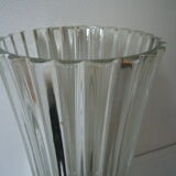 White art nouveau crystal vase