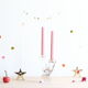 Two-branched crystal bougeoir by Daum France