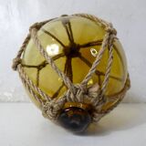 Vintage Amber Yellow Float Glass Ball