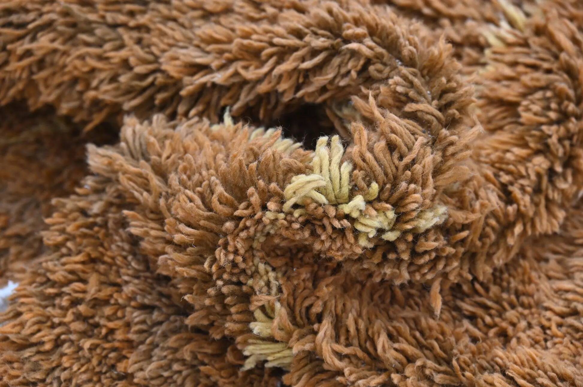Handmade Moroccan rug, natural wool, 2.5x1.5 m.