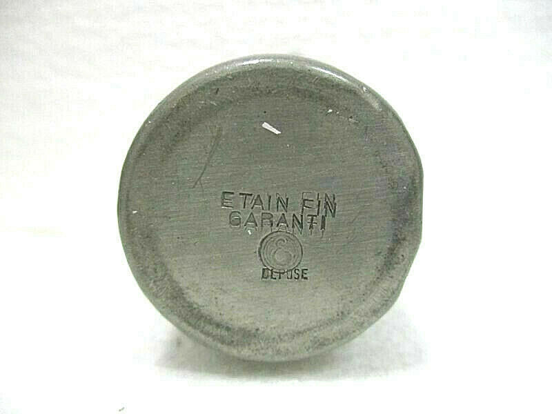 Signed tin art nouveau vase
