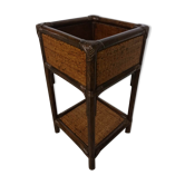 Porte plante rotin vintage