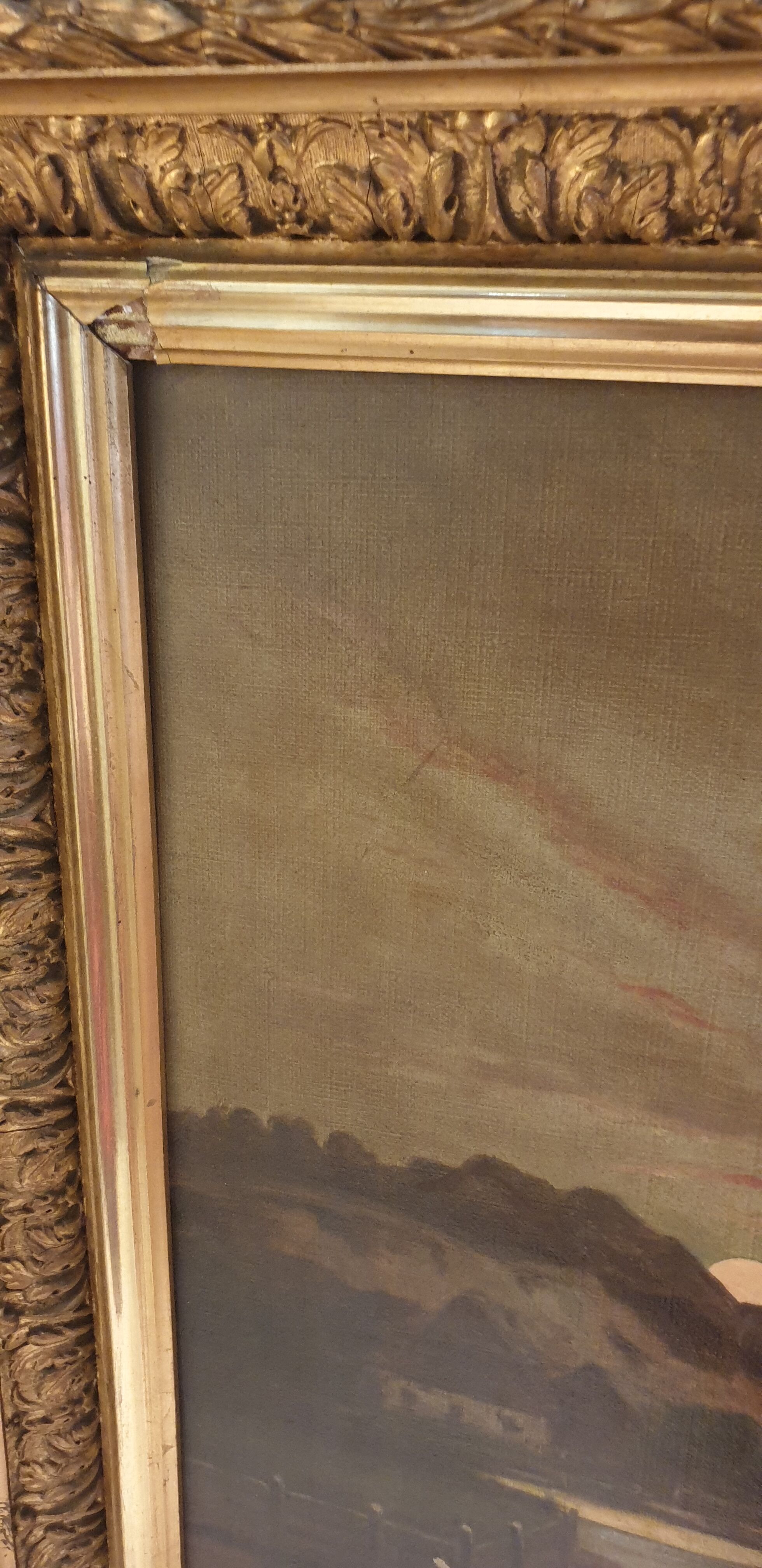 Safe oil Marine canvas in the moonlight