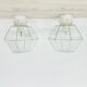 Pair of Limburg Glashütte ceiling lamp flush mount , 1970s