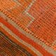 Tapis de couloir persan orange et rose