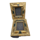 Pair of baroque frames in vintage gilded wood