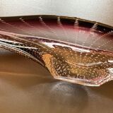 Flared cup in bubbled Murano crystal