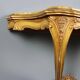 Antique console in carved gilded wood and marble, Italy, 19th century.