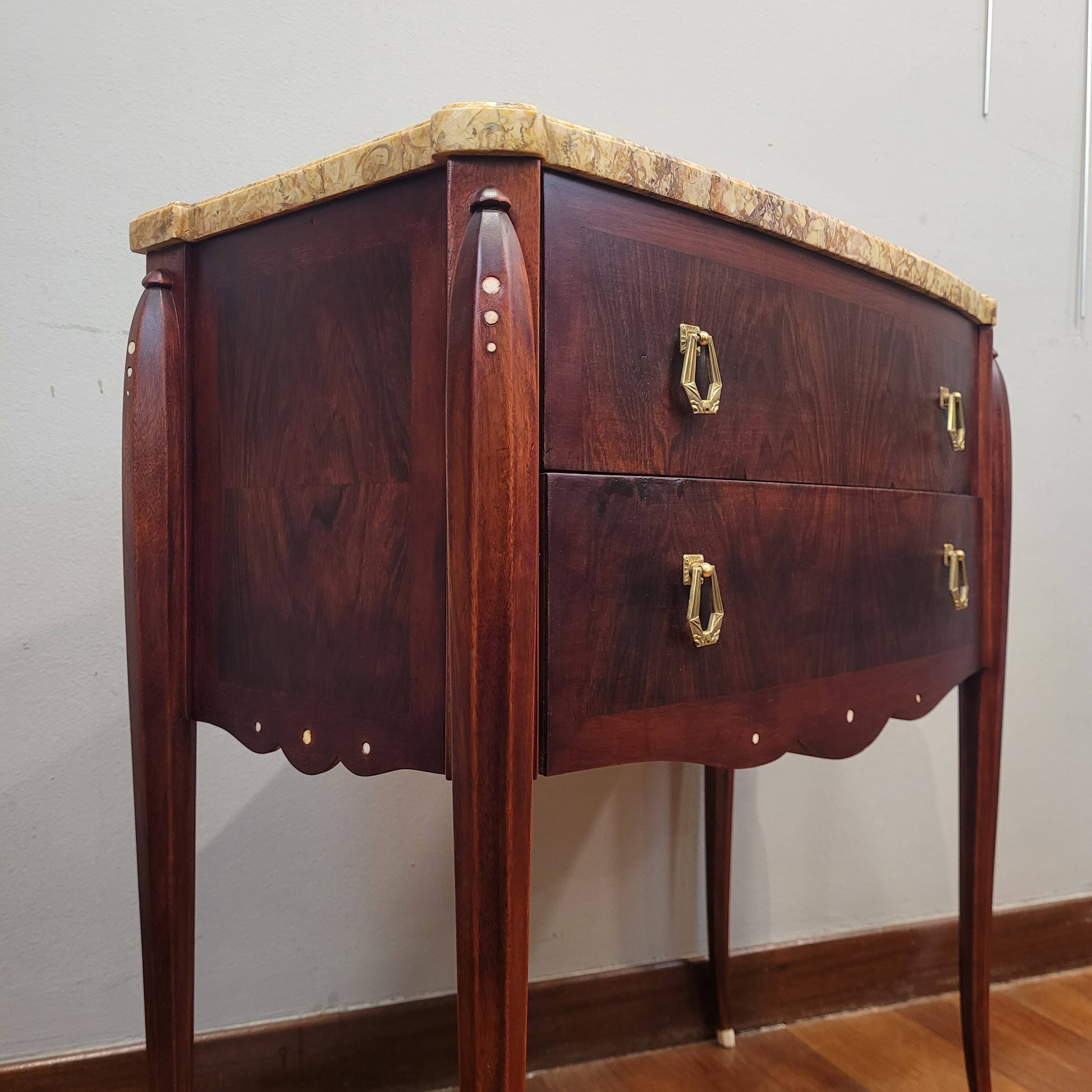 Art Deco dresser, siguiendo JE Ruhlmann, wood and colors, 40's - France