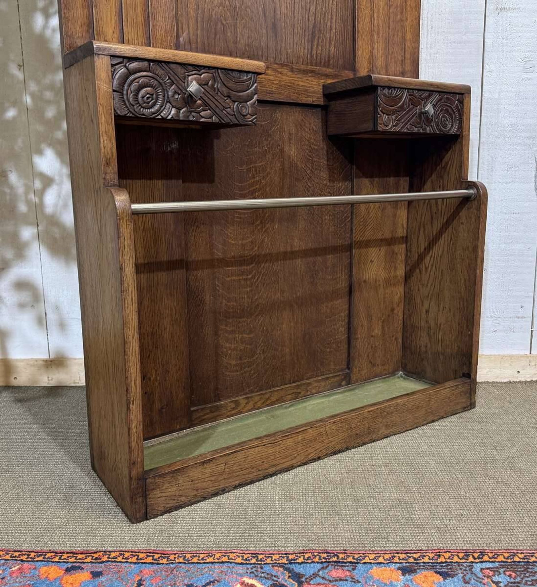 1930s Art Deco oak wardrobe