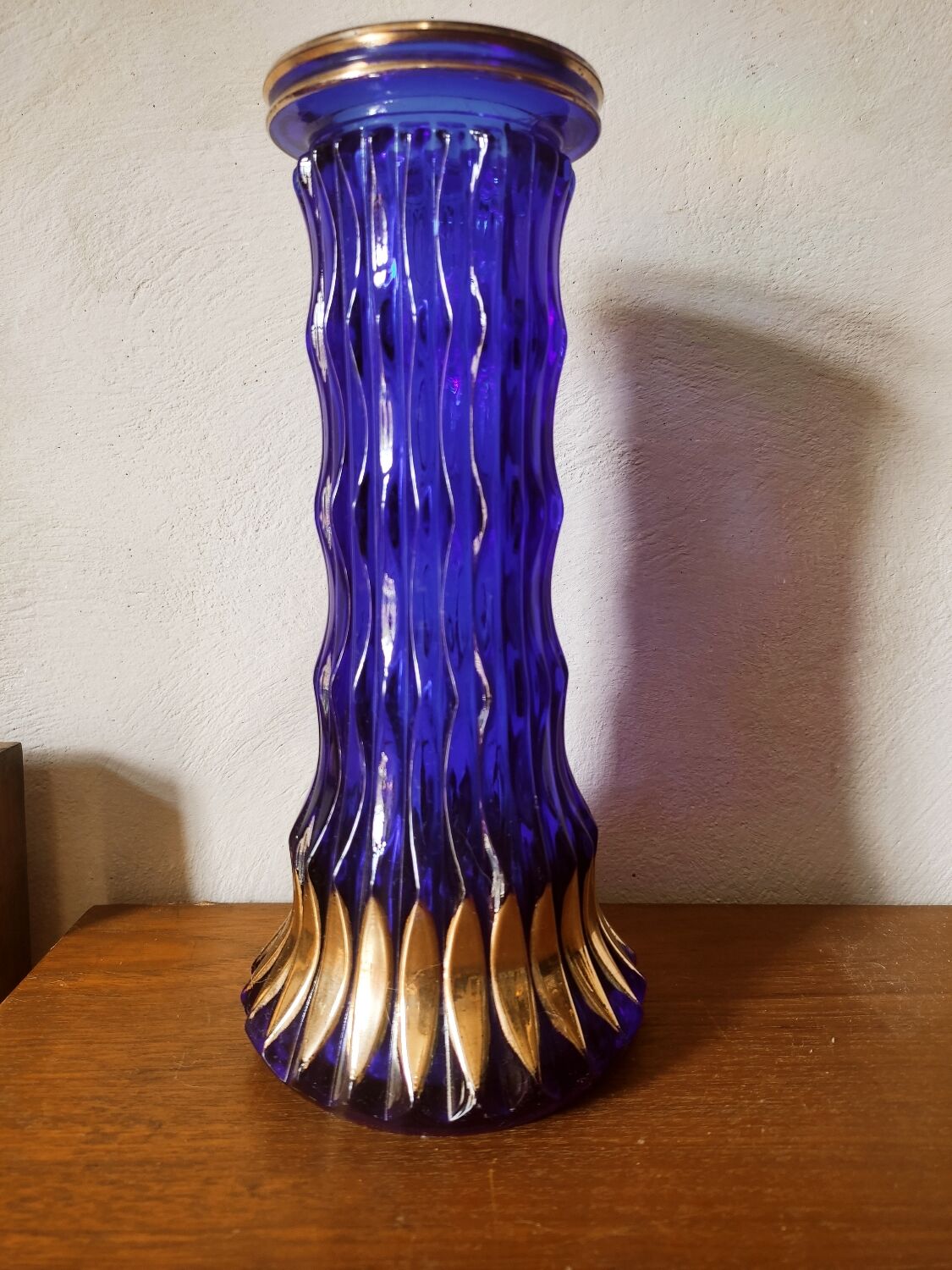 Cobalt blue glass vase