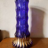 Vase en verre bleu cobalt