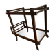 Table roulante bois et verre constructiviste