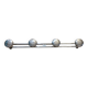 Vintage wall-mounted coat rack with 4 hooks