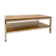 Coffee table in wood and chrome metal from the 70s