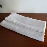 Old linen tablecloth 235 x 150 monogram AM