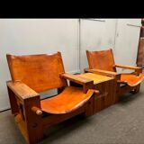 Pair of lounge chairs by Ate van Apeldoorn for Houtwerk Hattem, 1970s