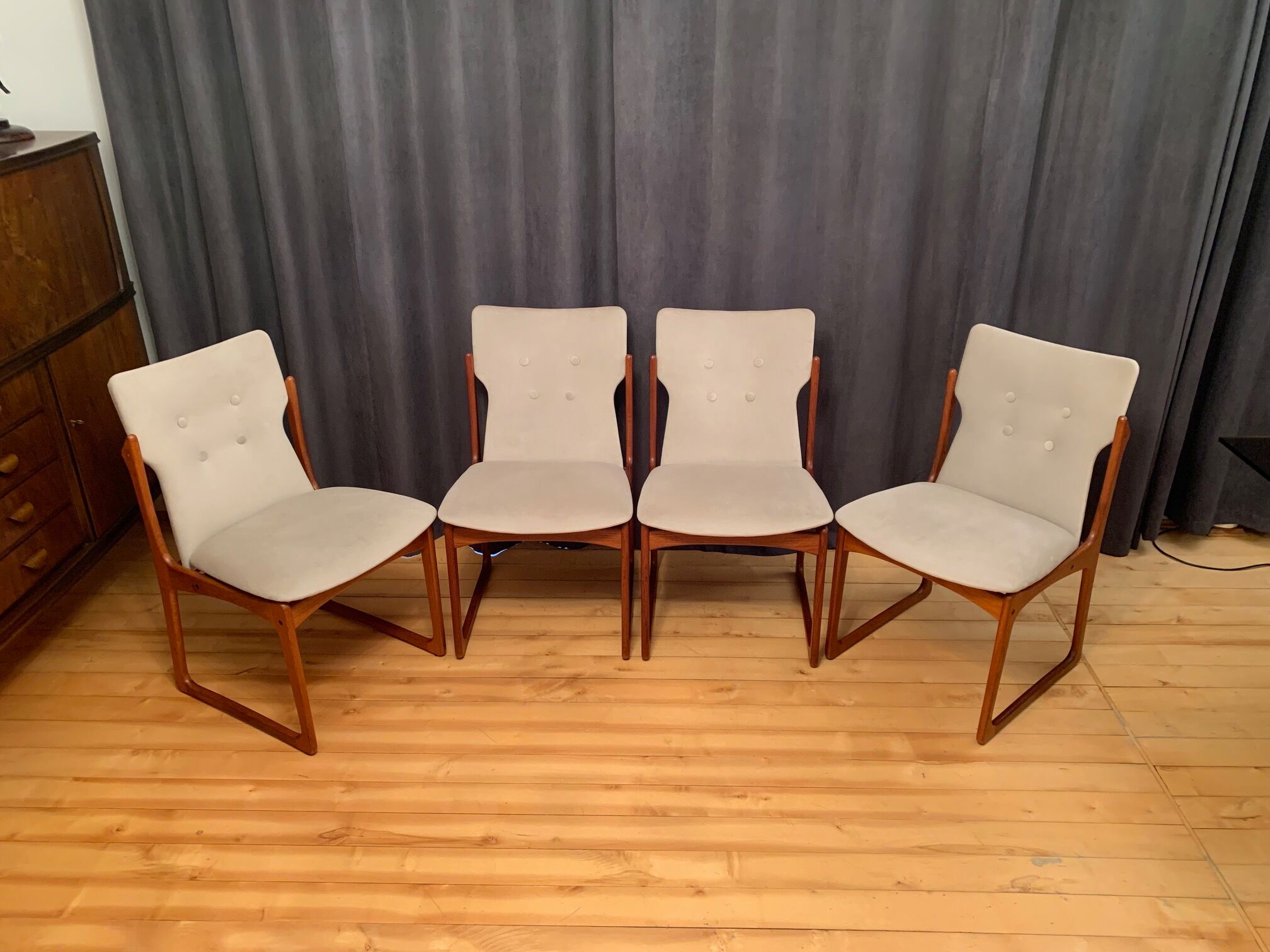 Set of four Vamdrup Stolefabrik chairs, Denmark, 1960s