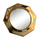 Mini brass mirror, 12 cm