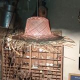 Palm straw pendant light