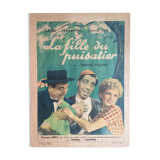 Affiche cinéma "La Fille du puisatier" Marcel Pagnol, Fernandel, Raimu 30x40cm 1940